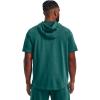 imageUnder Armour Mens Rival Terry ShortSleeve Hoodie722 Coastal Teal   Onyx White