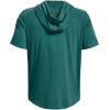 imageUnder Armour Mens Rival Terry ShortSleeve Hoodie722 Coastal Teal   Onyx White