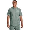 imageUnder Armour Mens Rival Terry ShortSleeve Hoodie781 Opal Green Full Heather   Onyx White
