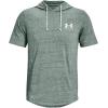 imageUnder Armour Mens Rival Terry ShortSleeve Hoodie781 Opal Green Full Heather   Onyx White
