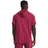 imageUnder Armour Mens Rival Terry ShortSleeve HoodieBlack Rose 665Onyx White