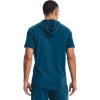imageUnder Armour Mens Rival Terry ShortSleeve HoodieDeep Sea 459Onyx White