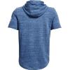 imageUnder Armour Mens Rival Terry ShortSleeve HoodieRiver Full Heather 489Onyx White