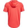 imageUnder Armour Mens Rival Terry ShortSleeve HoodieVenom Red 690Onyx White