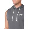 imageUnder Armour Mens Rival Terry Sleeveless Hoodie025 Castlerock   Onyx White