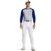 imageUnder Armour Mens Utility 34 Performance Shirt012 Mod Gray Full Heather  Royal  Royal