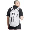 imageUnder Armour Unisex Hustle 60 Backpack 402 Blue AtlantisBlue AtlantisMetallic Silver One Size Fits Most100 White  White  Black