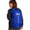 imageUnder Armour Unisex Hustle 60 Backpack 402 Blue AtlantisBlue AtlantisMetallic Silver One Size Fits Most401 Royal  Royal  Metallic Silver