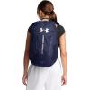 imageUnder Armour Unisex Hustle 60 Backpack 402 Blue AtlantisBlue AtlantisMetallic Silver One Size Fits Most411 Midnight Navy  Midnight Navy  Metallic Silver