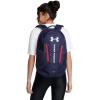 imageUnder Armour Unisex Hustle 60 Backpack 402 Blue AtlantisBlue AtlantisMetallic Silver One Size Fits Most412 Midnight Navy  Midnight Navy  White