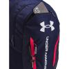 imageUnder Armour Unisex Hustle 60 Backpack 402 Blue AtlantisBlue AtlantisMetallic Silver One Size Fits Most412 Midnight Navy  Midnight Navy  White