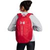 imageUnder Armour Unisex Hustle 60 Backpack 402 Blue AtlantisBlue AtlantisMetallic Silver One Size Fits Most600 Red  Red  Metallic Silver