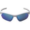 imageUnder Armour Youth Windup Wrap SunglassesShiny White  Gray With Blue Mirror