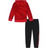 imageUnder Armour boys Long Sleeve Logo Hoodie ampamp Joggers SetRed Lino Wave