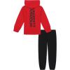 imageUnder Armour boys Long Sleeve Logo Hoodie ampamp Joggers SetRedBlack