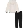 imageUnder Armour boys Long Sleeve Logo Hoodie ampamp Joggers SetWhite Clay Sherpa