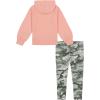 imageUnder Armour girls Hoodie Set Bottoms ampamp Hoodie Lightweight ampamp Relaxed FitPink Fizz Camo