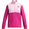 imageUnder Armour Girls Fleece 12 Zip652 Rebel Pink   Black
