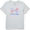 imageUnder Armour Girls Freedom Foil Short Sleeve T Shirt011 Mod Gray Light Heather   Royal