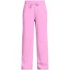 imageUnder Armour Girls Rival Fleece Straight Leg Pants638 Stellar Pink   White