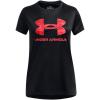 imageUnder Armour Girls Tech Big Logo Short Sleeve Crew Neck007 Black   Racer Red
