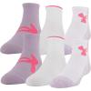 imageUnder Armour Kids Essential Quarter Socks 6PairsCool Pink Assorted