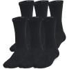imageUnder Armour Kids Youth Training Cotton Crew Socks 6 Pairs001 Black  Black  White
