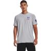 imageUnder Armour Mens Freedom Graphic Short Sleeve TShirt by 1775011 Mod Gray Light Heather   Royal