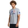 imageUnder Armour Mens Freedom Graphic Short Sleeve TShirt035 Steel Medium Heather  Royal  Logo