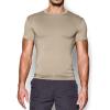 imageUnder Armour Mens HeatGear Tactical Compression ShortSleeve TShirtDesert Sand Clear