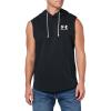 imageUnder Armour Mens Rival Terry Sleeveless Hoodie001 Black   Onyx White
