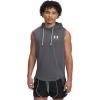 imageUnder Armour Mens Rival Terry Sleeveless Hoodie025 Castlerock   Onyx White