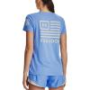 imageUnder Armour Womens New Freedom Banner TShirt475 Carolina Blue   Halo Gray