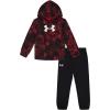 imageUnder Armour boys Long Sleeve Logo Hoodie ampamp Joggers SetRed Erode Print
