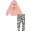 imageUnder Armour girls Hoodie Set Bottoms ampamp Hoodie Lightweight ampamp Relaxed FitPink Fizz Camo