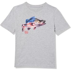imageUnder Armour Boys AthleticMod Gray  Freedom Bass Ss