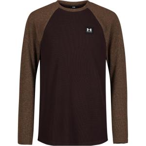 imageUnder Armour Boys Long Sleeve Shirt Crewneck Lightweight and BreathableBrown Obsidian Thermal