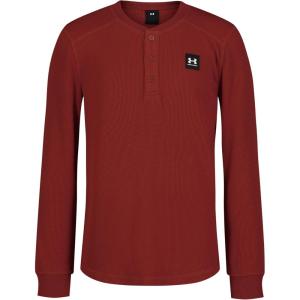 imageUnder Armour Boys Long Sleeve Shirt Crewneck Lightweight and BreathableEarthen Orange Henley Thermal