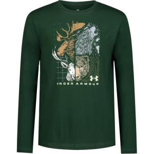 imageUnder Armour Boys Long Sleeve Shirt Crewneck Lightweight and BreathableForest Green
