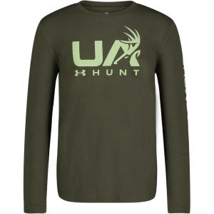 imageUnder Armour Boys Long Sleeve Shirt Crewneck Lightweight and BreathableMarine Green Hunt