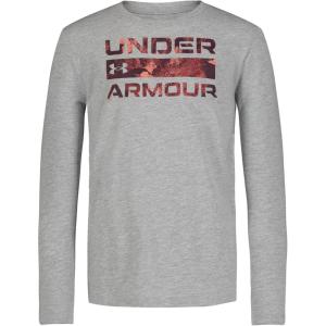 imageUnder Armour Boys Long Sleeve Shirt Crewneck Lightweight and BreathableStacked Mod Gray