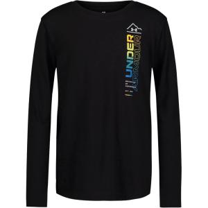 imageUnder Armour Boys Outdoor Long Sleeve Tee Stylish Crew Neckline Cute Full FitBlack Gradient