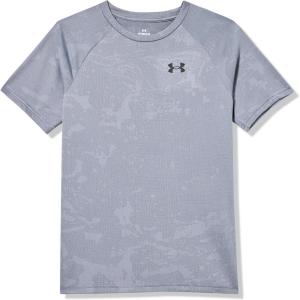 imageUnder Armour Boys Tech Jacquard 20 Short Sleeve T Shirt025 Castlerock   Black