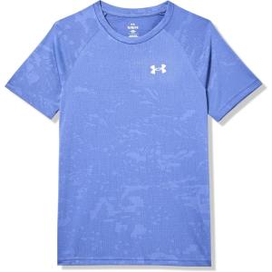 imageUnder Armour Boys Tech Jacquard 20 Short Sleeve T Shirt299 Vapor Green   Black