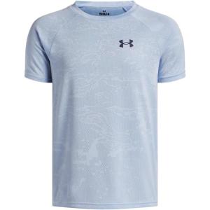 imageUnder Armour Boys Tech Jacquard 20 Short Sleeve T Shirt465 Horizon Blue   Midnight Navy