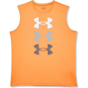 imageUnder Armour Boys Tech Tri Logo Tank Top810 Atomic  Steel  Castlerock