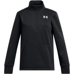 imageUnder Armour Girls Fleece 12 Zip001 Black   White