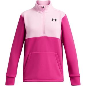 imageUnder Armour Girls Fleece 12 Zip652 Rebel Pink   Black