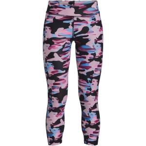 imageUnder Armour Girls HeatGear Printed Ankle Crop Legging004 Black   Pink Punk