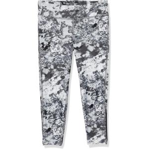 imageUnder Armour Girls HeatGear Printed Ankle Crop Legging13 Pitch Gray   Black